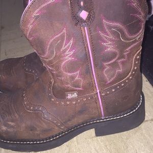 Steel toe Justin boots